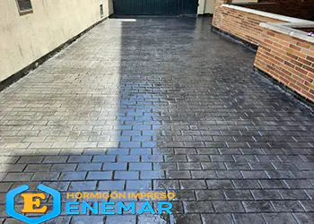 Hormigón impreso, moldes adoquín ladrillo